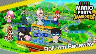 Super Mario Party Jamboree 30 Turn Roll Em' Raceway Board w/ @EpicLuigi  @StarGamerX  @Mario215