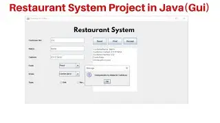 1: Restaurant  System Project In Java (GUI)  NetBeans (Easy & Complete Project)