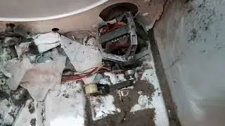 dryer motor with a drawstring caught in it at 6 AM