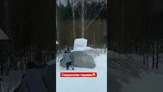#деревня #парник #зима #снег # снегпоколено