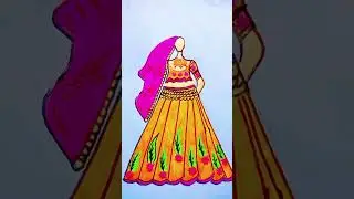 How to Draw a Dress with  Marker  Tutorial Art Fashion Design