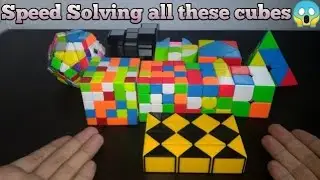 Speed solving 10 different cubes || Solving my Rubik's cube collection || Solving Rubik's cube ||