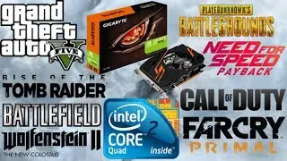 GT 1030 - 10 GAMES TESTED WITH CORE 2 QUAD Q9550 (PUBG,GTA 5,BF1 AND MORE BENCHMARKS)
