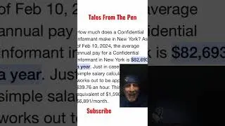 NYC  Informants get Paid 82,000 a year to work with the police #reels #truecrime  #Rats #DEA #Snitch