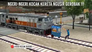 Ngeri-ngeri kocak kereta api vs gerobak #bussid