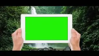 Green screen Beautiful waterfall footage