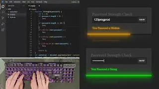 ASMR Programming - Password Strength Checker using Html CSS & JavaScript - No Talking