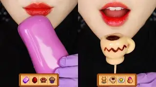 STARDEW VALLEY FOOD ASMR, DUBAI CHOCOLATE, SUGAR FONDANT TANGHULU EATING SOUND ASMR 🏡