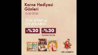 Tüm Kitap ve Oyunlarda %20, Üyelere Özel %30 İndirim!