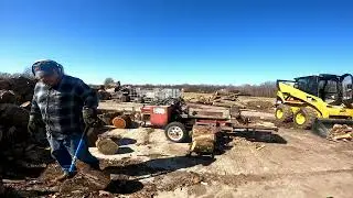 lazy sunday splitting firewwod