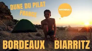 Bordeaux - dune du Pilat - Biarritz. night on the beach