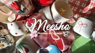 MEESHO Pinteresty Coquette Cups Haul ☕✨ Cute & Aesthetic Finds! Under 500/- 💌🌷| Anshika Maheshwari |