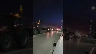 Tractorada llegando a Torrejón de la calzada el 20-02-2024,  para la manifestación del 21-02-2024