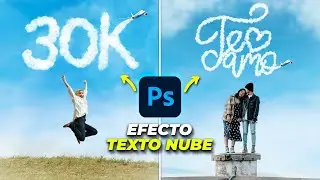 Cómo crear EFECTO TEXTO NUBE con PHOTOSHOP | RicardoRic | Efecto para Fotos