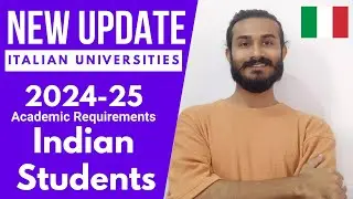 New Admission Requirements 2024-25 || Italian University
