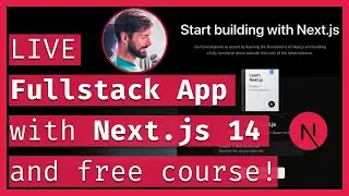 Fullstack React App with Next.js 14 and their brand new free course! ⚛🔴 LIVE Coding & Chill