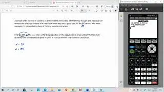 One Proportion Confidence Interval - TI-84