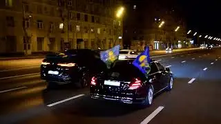 Ночной авто-пробег ВДВ в Москве
