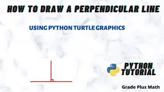 How to draw a perpendicular line using turtle graphics in python.