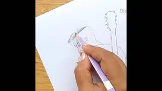 Cara Melukis Orang Mengendong gitar