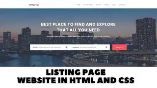 Listing Page Website Design Tutorial with HTML and CSS | Source code
