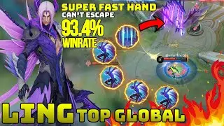 93.4% WR - Ling Super Fast Hand - Ling Best Build 2021 - Ling Top Global Mobile Legends