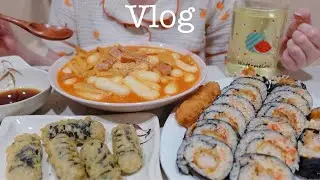 VLOG 🍲 Making Korean Street Foods 🍙 Kids Friendly Sweet & Spicy Rice Cake 🍣 Mini Veggie Pancakes