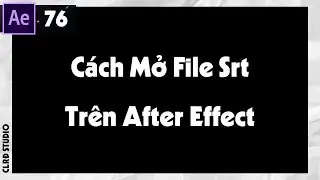 Cách Mở File Subtitle (File SRT) Trong After Effect | After Effect Tutorials | CLRD Studio