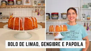 Bolo de limão, gengibre e sementes de papoila