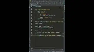 Python program to check happy number #shorts #pythonprojects #pythontutorial #python3
