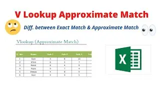 V Lookup Approximate Match || how Approximate match work || Excel || AROFFICIAL || Lookup function.