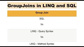 [LINQ vs SQL #4]  How to do Group join in Linq C# and SQL?