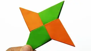 HOW TO MAKE A PAPER NINJA STAR (SHURIKEN) - EASY ORIGAMI
