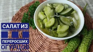 Салат из переросших огурцов."12часовой".Без стерилизации