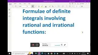 Formulae of definite integrals involving : -( rational and irrational functions ) - 63. #integrals