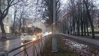 Белая гармошка! Автобус ЛиАЗ 6213.20 №193 по маршруту 19!