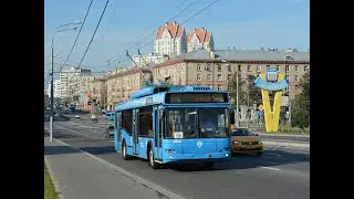 Поездка на троллейбусе СВАРЗ-МАЗ-6235.00 №3842 №20 Серебряный бор-Белорусский вокзал