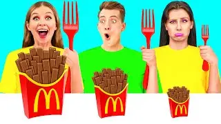 Big, Medium and Small Plate Challenge | Funny Food Situations by KiKi Challenge