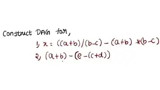 Construction of DAG Example 2 with Solution in Tamil