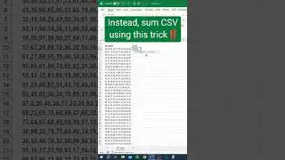 Totaling figures in CSV (comma separated value) files using Excel