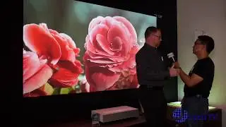 LG Ultra Short Throw 4k UHD Laser CineBeam Projector (HU85L) at CES 2019
