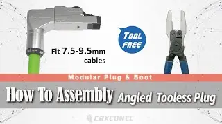 How to install the Angled Toolless Plug for Industrial Cable?