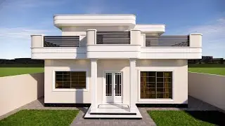 Moden low budget small house design - 4 Bedrooms | 50 x 60 ft | House design ideas