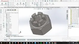 How to design Castle nut in solidworks
