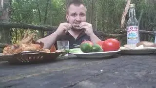Водка поленка пшеничная и шашлык