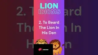 A Lion In The Way | Lion Idioms #learnenglish #english #shortsvideo #idioms #shorts