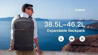 Inateck 38.5-46.2L Expandable Splash-resistant Carry On Travel Backpack, BP03006
