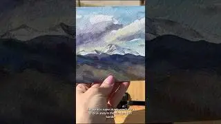 Plein Air Mountain Watercolor Painting with Legion Stonehenge Aqua Panels #shorts #art