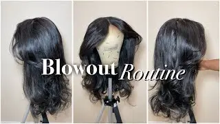 When the wig is giving FRESH BLOWOUT | Blowout Routine 2024