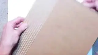 practice cardboard loom set-up